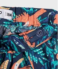 jupe short fluide imprime tropical bebe fille multicoloreG514601_4