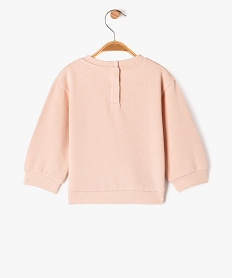 sweat molletonne bebe fille avec motifs et message rose standardG515501_3