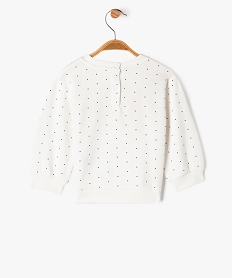 sweat molletonne bebe fille avec motifs et message argenteG515701_3