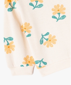 sweat molletonne bebe fille avec motifs et message beigeG515801_2