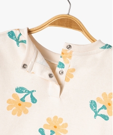 sweat molletonne bebe fille avec motifs et message beigeG515801_3