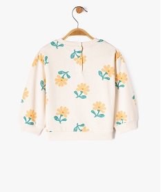 sweat molletonne bebe fille avec motifs et message beigeG515801_4