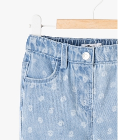 jean imprime fleuri bebe fille bleu pantalonsG516601_2