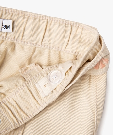pantalon jogger en toile de coton avec ceinture bebe fille blanc chine pantalonsG517001_4
