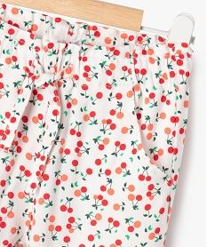pantalon droit en viscose fluide et imprimee a taille elastiquee bebe fille rouge pantalonsG517401_2