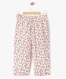 pantalon droit en viscose fluide et imprimee a taille elastiquee bebe fille rouge pantalonsG517401_3