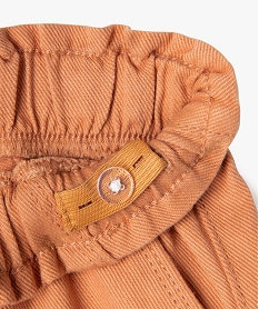 jupe en jean bebe fille avec taille elastique marron standard jupesG517501_2