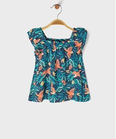 blouse a bretelles a motifs fleuris bebe fille multicoloreG518101_4