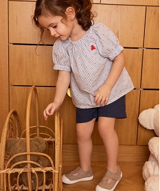 GEMO Blouse manches courtes à rayures et pois bébé fille - LuluCastagnette Imprimé
