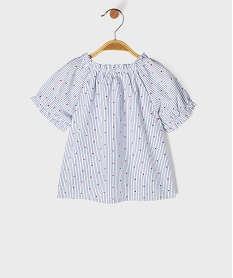 blouse manches courtes a rayures et pois bebe fille - lulucastagnette imprimeG518201_4