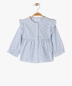 GEMO Blouse manches longues à rayures bébé fille - LuluCastagnette bleu standard
