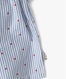 blouse manches longues a rayures bebe fille - lulucastagnette bleu standardG518301_3