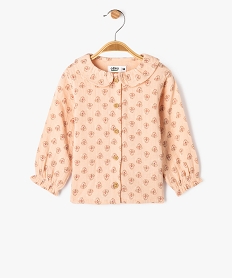 GEMO Blouse à manches longues et col Claudine bébé fille rose standard