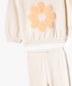 ensemble 2 pieces sweat et legging bebe fille beige standardG518601_2