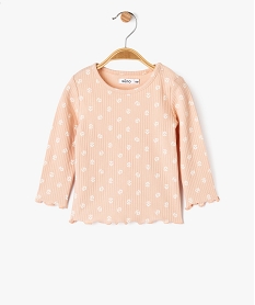 ensemble 2 pieces robe tee-shirt manches longues bebe fille bleuG518801_4