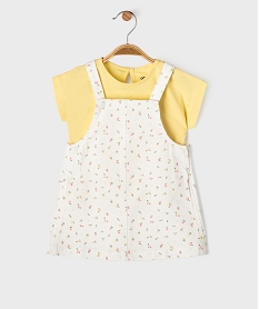 GEMO Ensemble 2 pièces robe + tee-shirt bébé fille Jaune