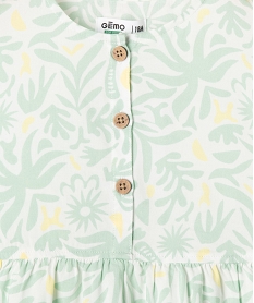 robe imprimee en viscose bebe fille vert robesG519801_2