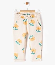 pantalon en maille avec taille elastique et revers bebe fille multicolore leggingsG520401_4