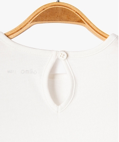 tee-shirt manches courtes volantees en broderie bebe fille blancG521401_3