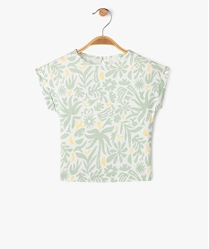 GEMO Tee-shirt manches courtes loose en coton imprimé fantaisie bébé fille Vert