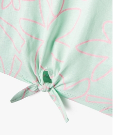 tee-shirt a manches courtes loose imprime bebe fille vert standardG522001_2
