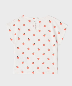tee-shirt manches courtes avec bas noue bebe fille (lot de 2) blancG523001_3