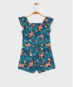 combishort sans manches fluide a col bardot bebe fille multicoloreG525301_4