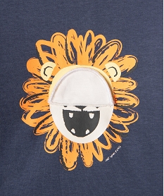 pyjama 2 pieces en coton a motif lions bebe orange standardG527301_3
