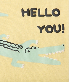 pyjama 2 pieces en coton a motif animaux sauvages bebe jaune standardG527501_2