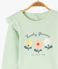 pyjama en coton 2 pieces avec epaules volantees bebe vertG527701_2