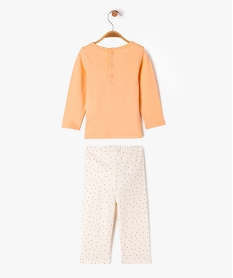 pyjama 2 pieces en coton imprime bebe orange vifG527801_3
