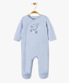 GEMO Pyjama en coton ouverture devant motif baleine bébé bleu standard