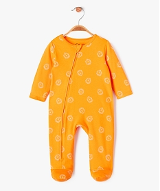 GEMO Pyjama en coton zippé devant à motifs lions bébé garçon orange standard