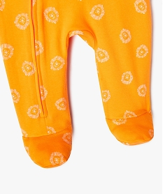 pyjama en coton zippe devant a motifs lions bebe garcon orange standardG530101_3