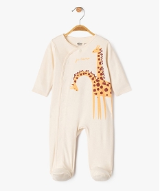 GEMO Pyjama en coton à motif girafes bébé fille beige standard