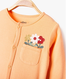 pyjama en coton ouverture devant bebe fille orange vifG530401_2