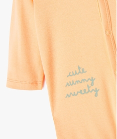 pyjama en coton ouverture devant bebe fille orange vifG530401_3