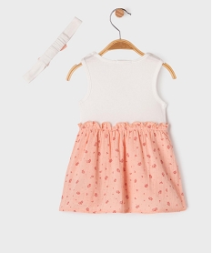 ensemble 2 pieces bebe fille robe et bandeau - lulucastagnette blanc robesG534301_3