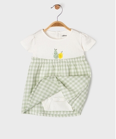 robe avec body integre bebe fille vert standard robesG534401_2