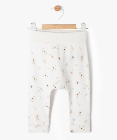GEMO Pantalon en maille évolutif bébé fille blanc standard