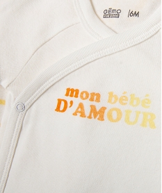 body manches courtes fermeture croisee bebe (lot de 3) blancG535401_2