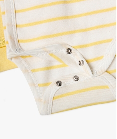 body manches courtes fermeture croisee bebe (lot de 3) blancG535401_3