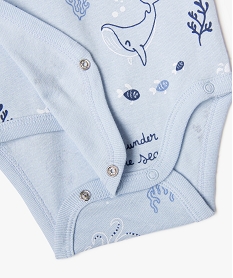 body manches courtes fermeture croisee motifs marins bebe (lot de 3) bleu standardG535501_3