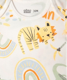 body manches courtes encolure americaine bebe garcon (lot de 3) blancG535701_4