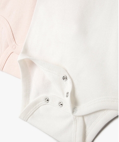 body a manches courtes avec message paillete bebe fille (lot de 3) rose standard body manches courtesG536001_3