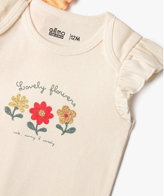 body sans manches avec volants a motifs fleuris bebe fille (lot de 3) vert standardG536101_2