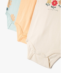 body sans manches avec volants a motifs fleuris bebe fille (lot de 3) vert standardG536101_3