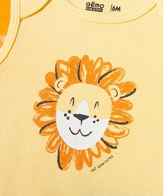 body sans manches encolure americaine bebe garcon (lot de 3) jaune standardG536701_2