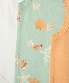 body a bretelles a motifs marins bebe fille (lot de 3) orange standardG536901_3