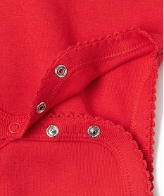 body a bretelles a motifs fraises bebe (lot de 3) rougeG537001_3